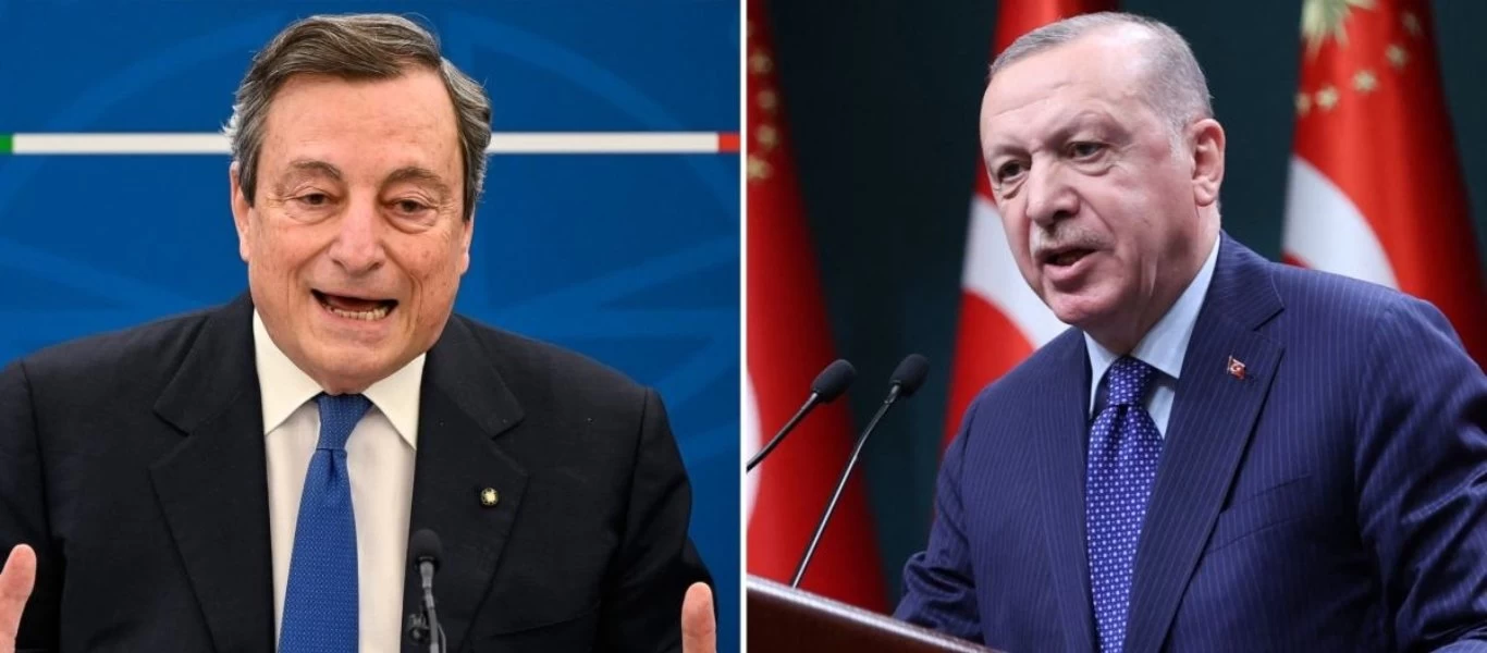 «Κρίση» Ιταλίας - Τουρκίας: Κλήθηκε ο Ιταλός πρέσβης στην Άγκυρα για το «δικτάτορας» του Μ.Ντράγκι